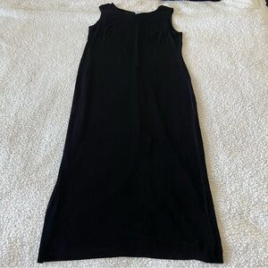 Vintage Black Sleeveless Maxi Dress